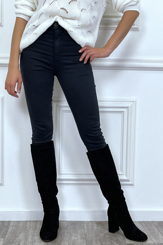 High waist slim navy jeans - 16