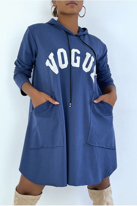 sweat très oversize canard à inscription VOGUE brillante - 4