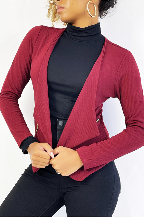  Pianpianzi Womens Side Zip Jacket Short Lapel Jacket