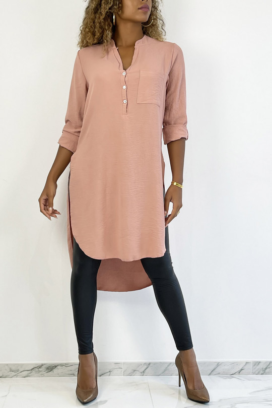 Pull Tunique Femme WINKEEY – Manches Longues, Col Rond, Poche Et Fente Latérale, Confortable Et Tendance