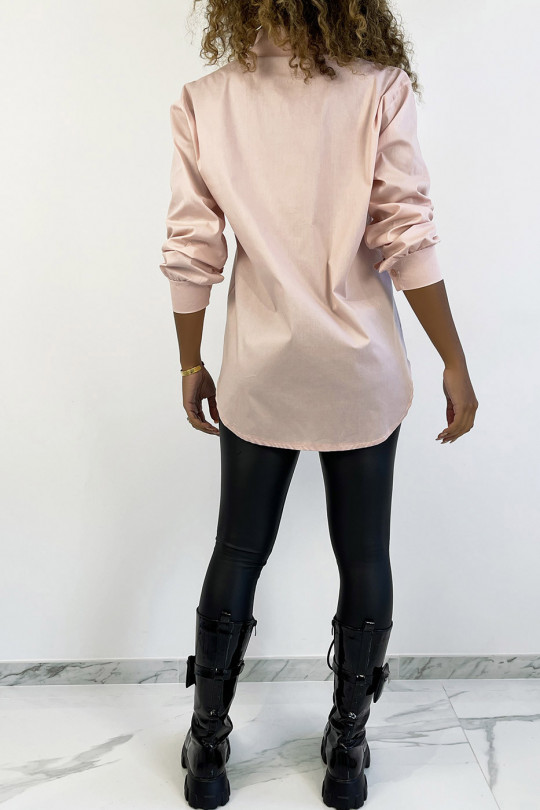 Zeer trendy en comfortabel om roze katoenen overhemd te dragen - 6