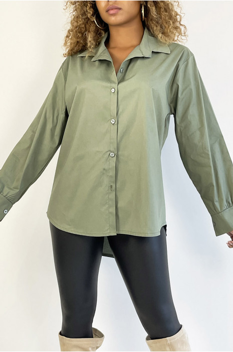 Very trendy and comfortable to wear khaki cotton shirt - 1