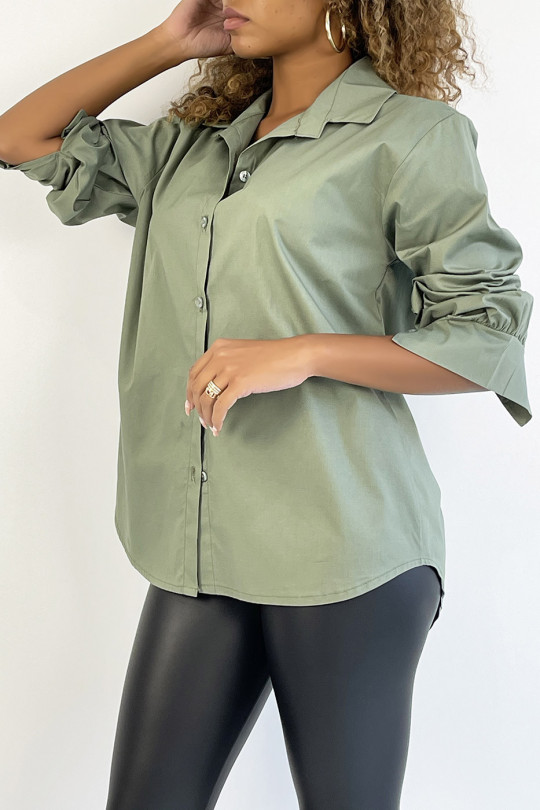 Very trendy and comfortable to wear khaki cotton shirt - 6