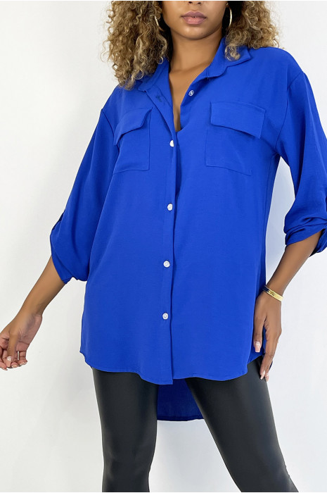 Very chic royal shirt with chest pocket - 1