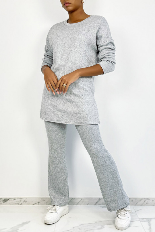 Gray tunic and trousers set - 1