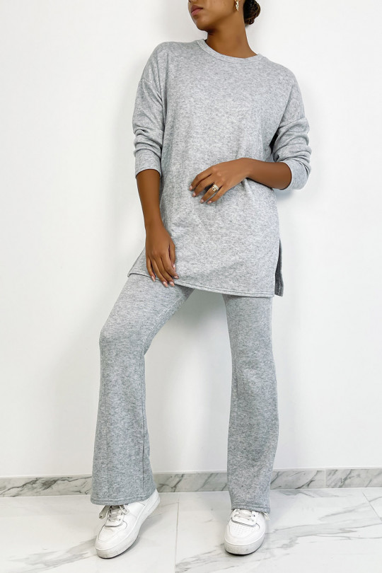 Gray tunic and trousers set - 3