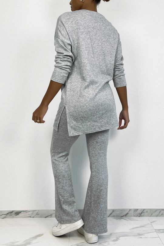 Gray tunic and trousers set - 4