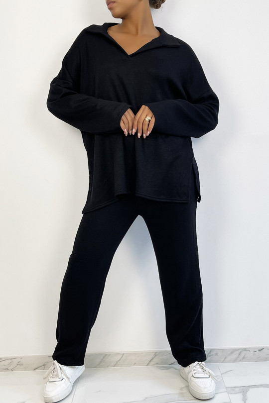 EnOSmble tunic and over size pants in black - 3