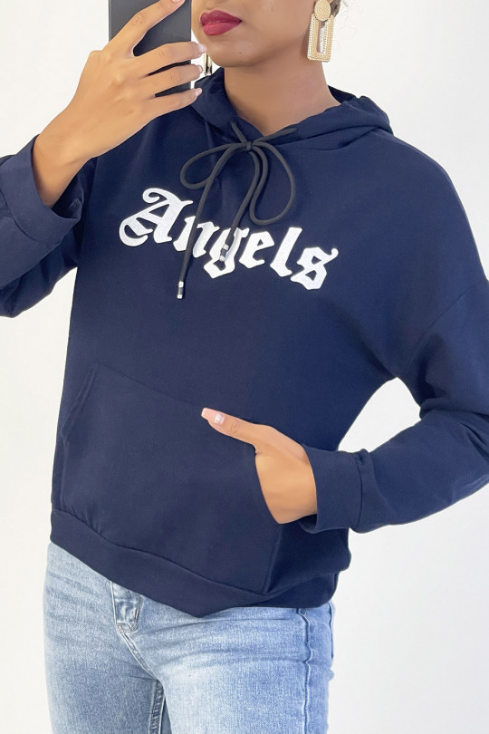 marine blauwe hoodie