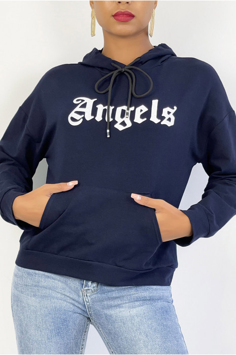 marine blauwe hoodie