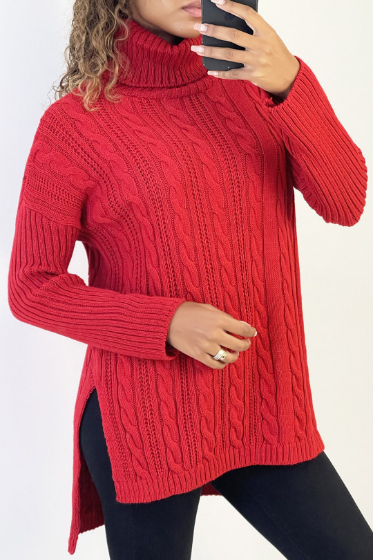 Pull-Over 'Tricot' Rouge Femme
