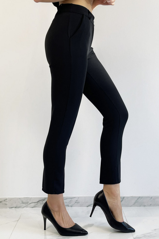 Black slim pants with working girl style pockets - 5