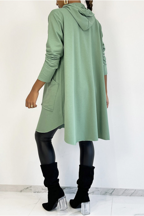 sweat très oversize verte à inscription VOGUE brillante - 1