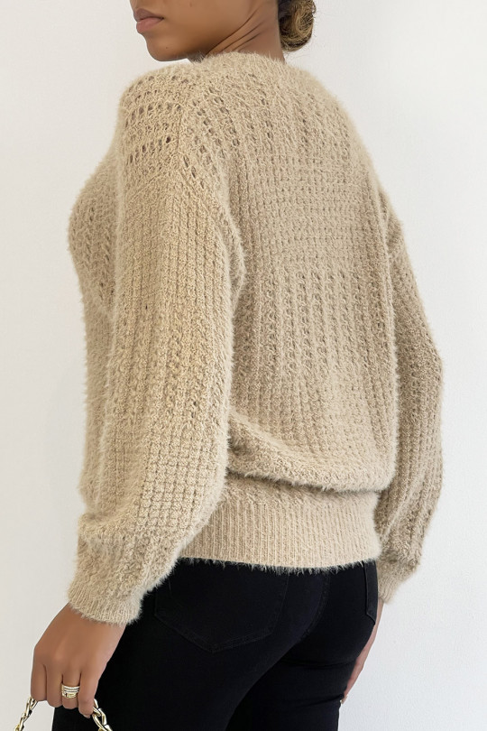 Falling and fluffy camel sweater in a beautiful warm material - 4