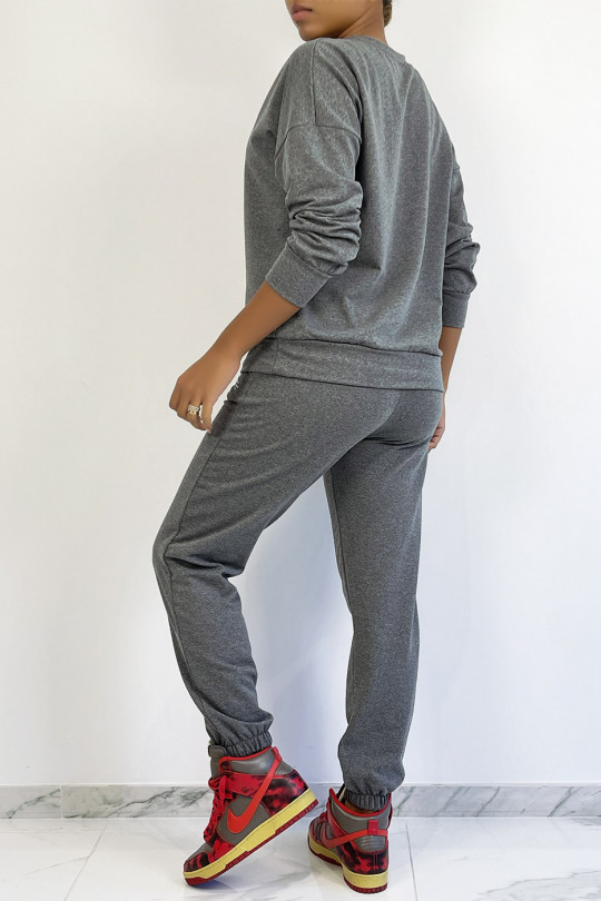 Anthracite jogging set with drawing and writing SQUID GAME - 4