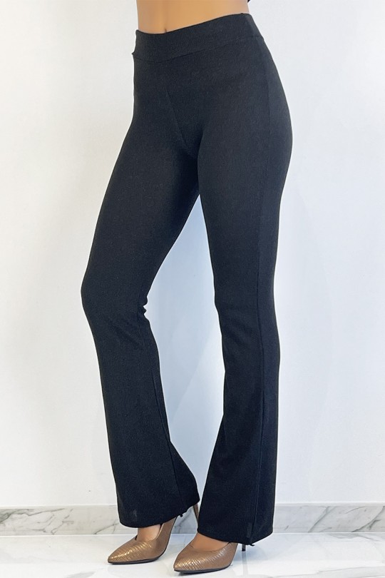 Very comfortable black flared pants with sequins - 1