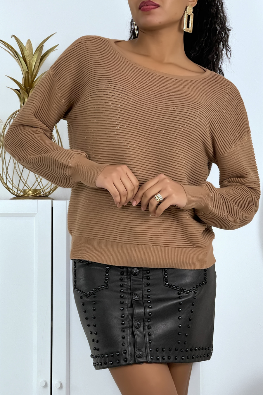 Camel top to tie in the back - 1