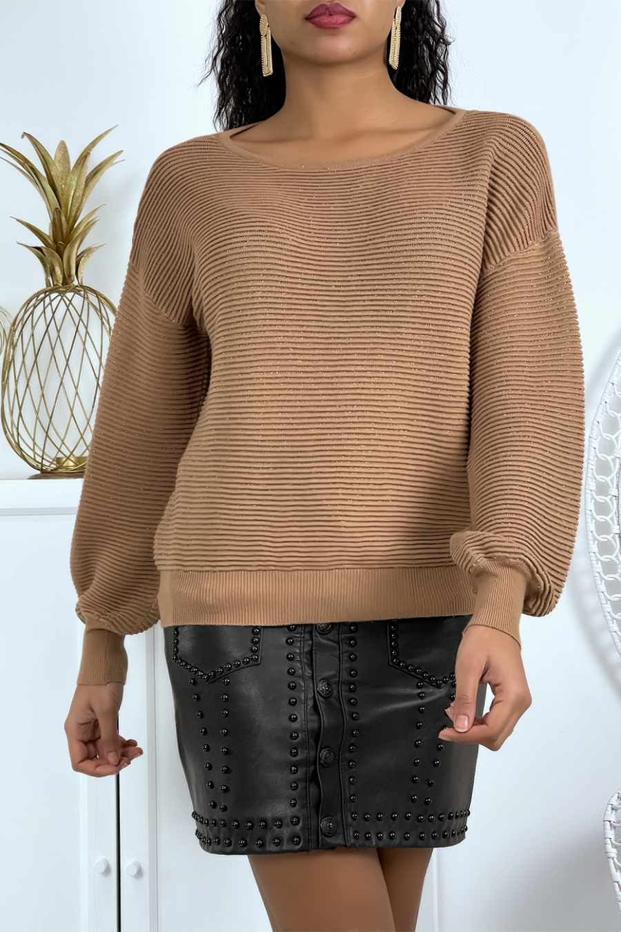 Camel top to tie in the back - 2