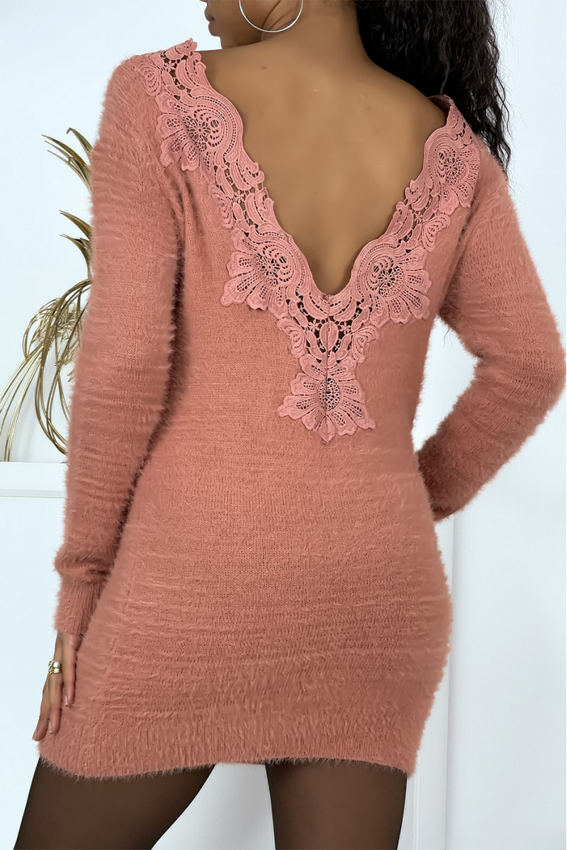 Women's fuchsia bodycon sweater dress