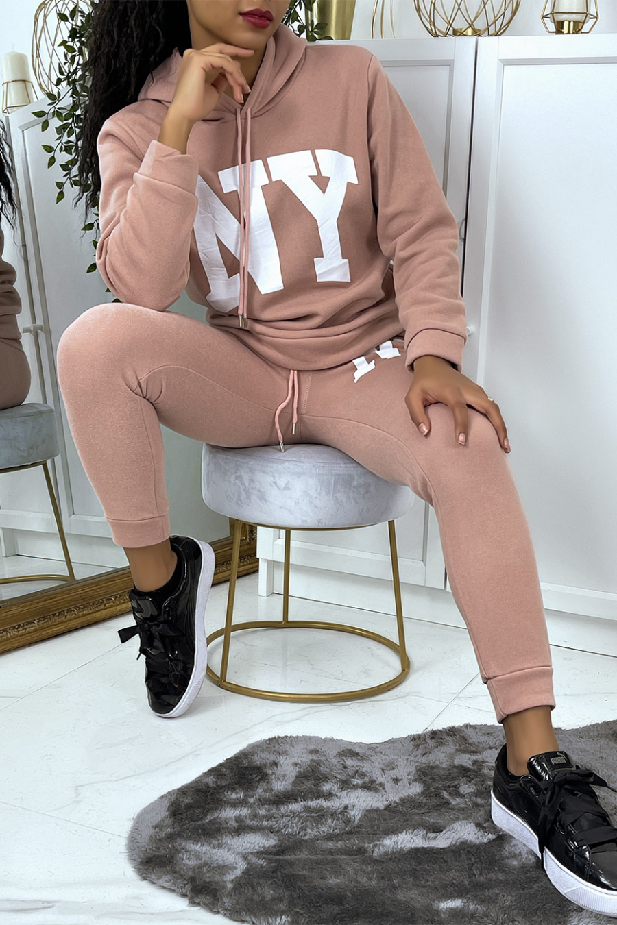 Ensemble jogging rose NY - 1