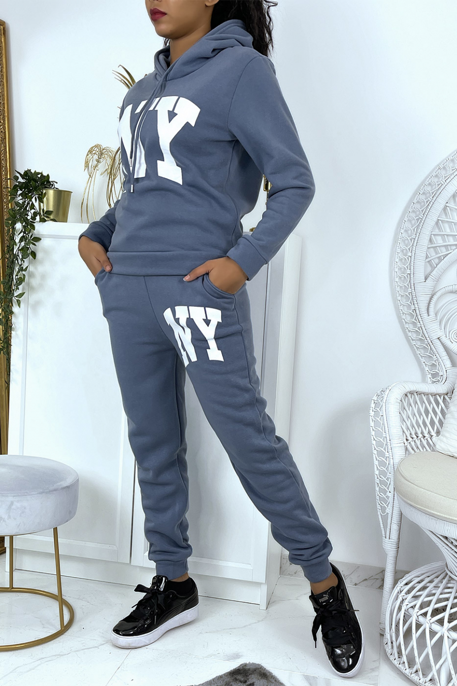 EnNBmble jogging bleu NY - 2