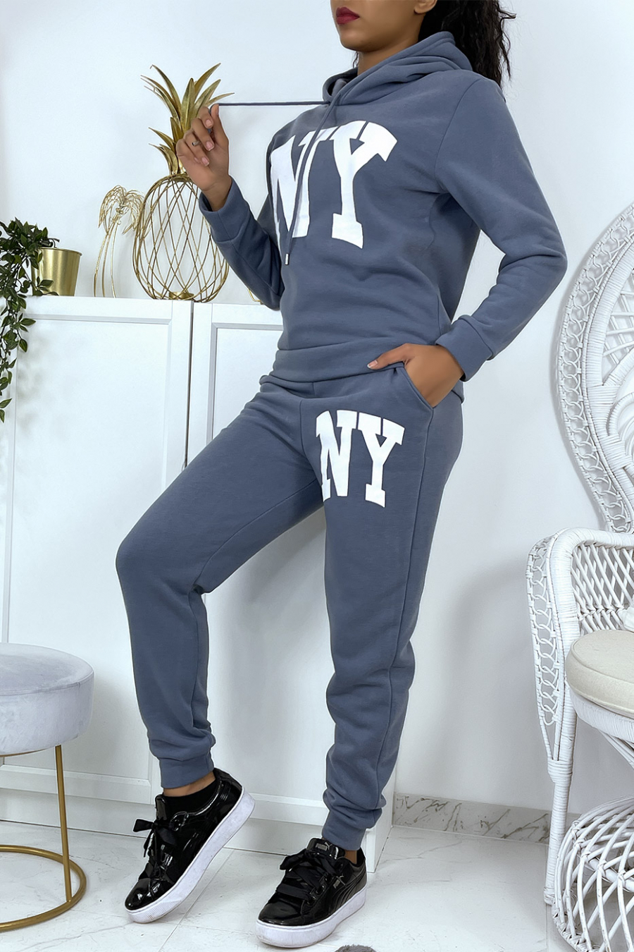 EnNBmble jogging bleu NY - 3