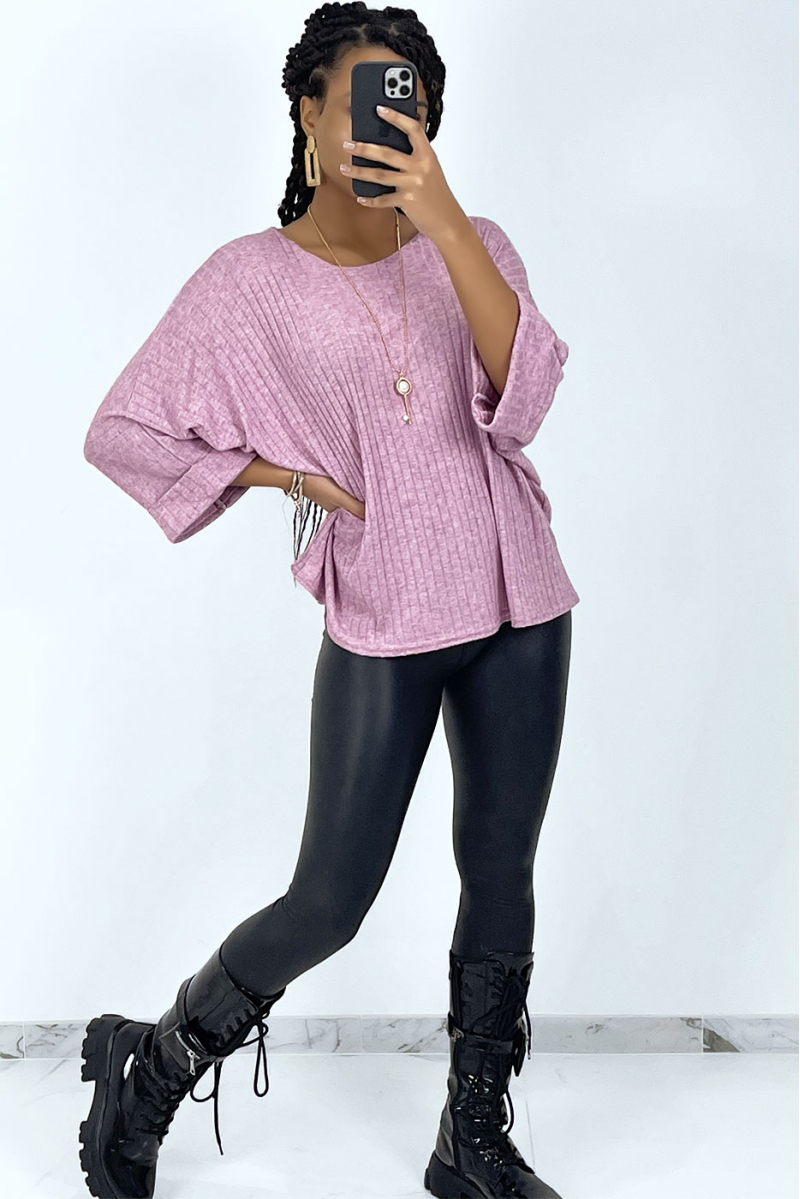 Oversized lilac batwing top - 1