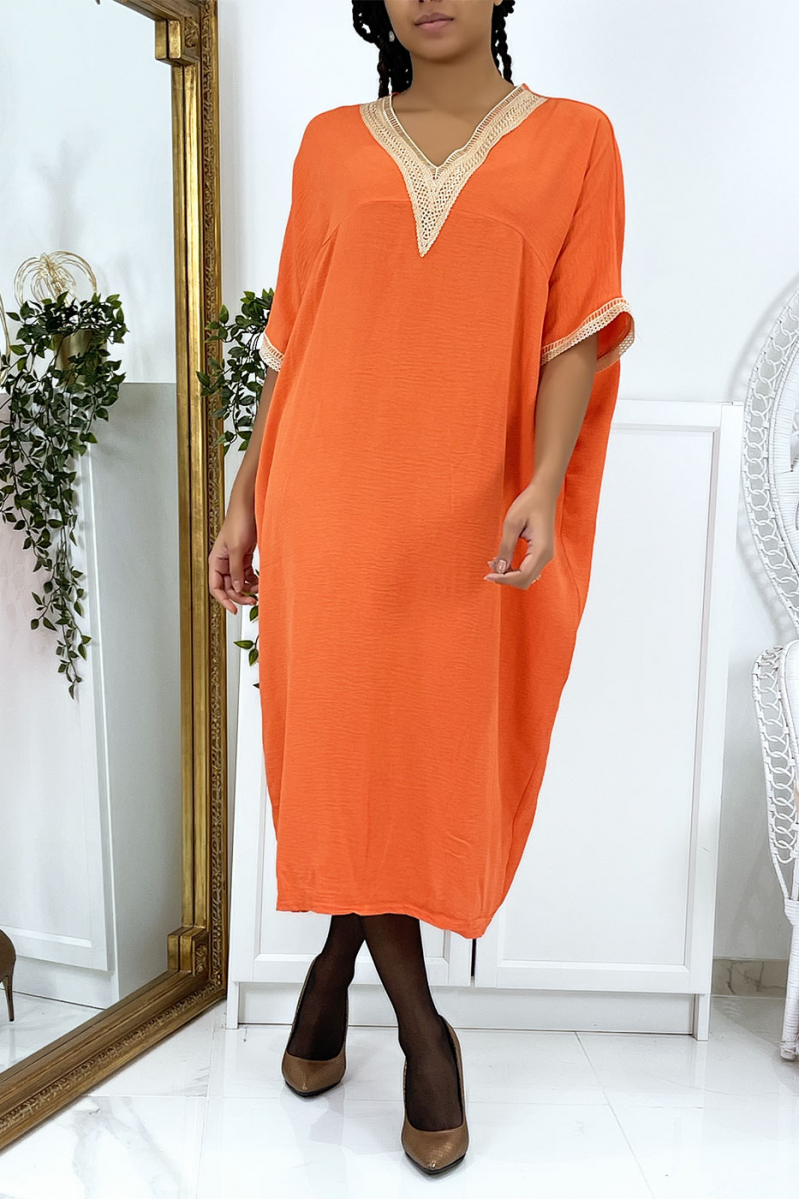 Coral oversize tunic dress vol V with lace - 1