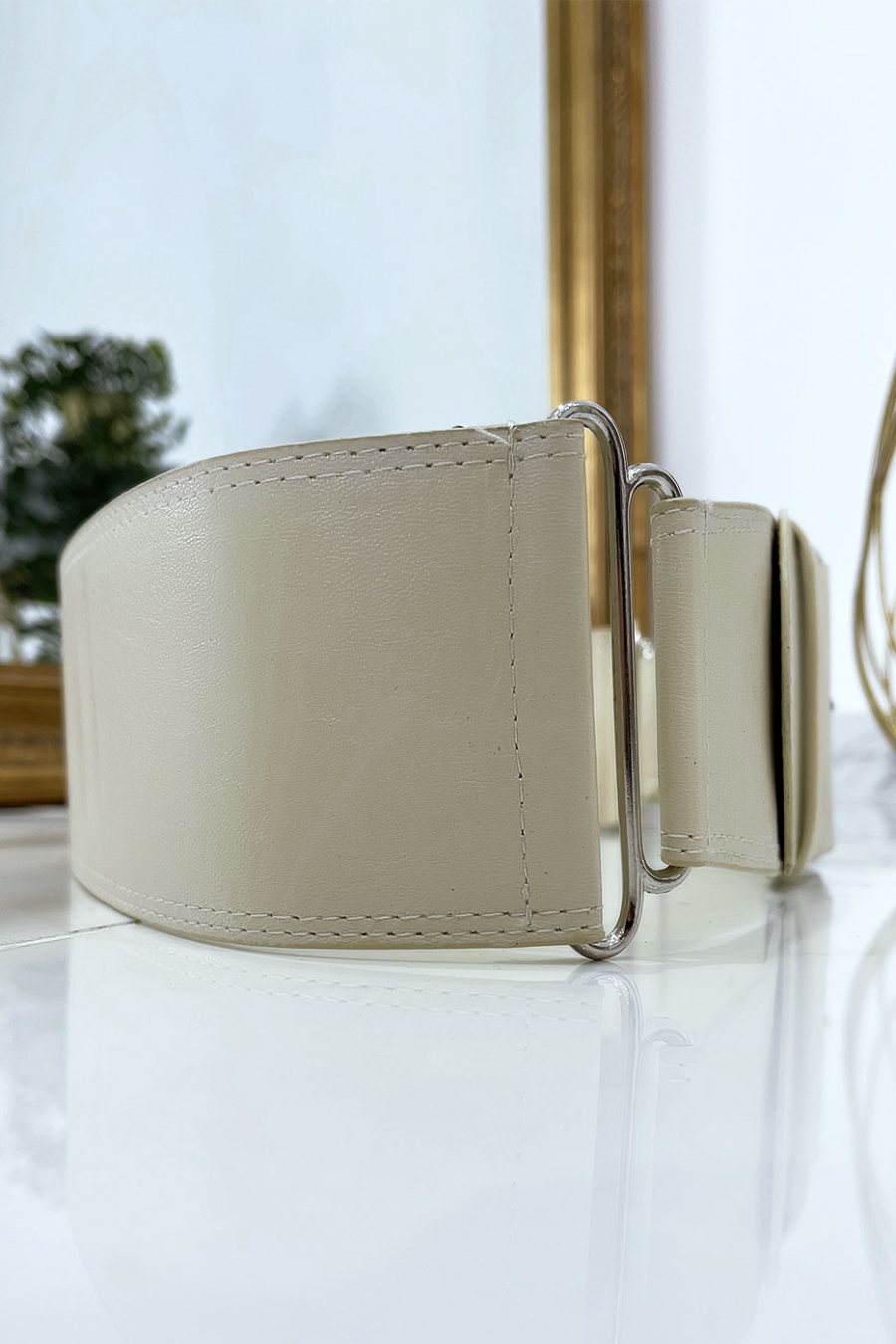 Grote beige riem. Dames riem - 5