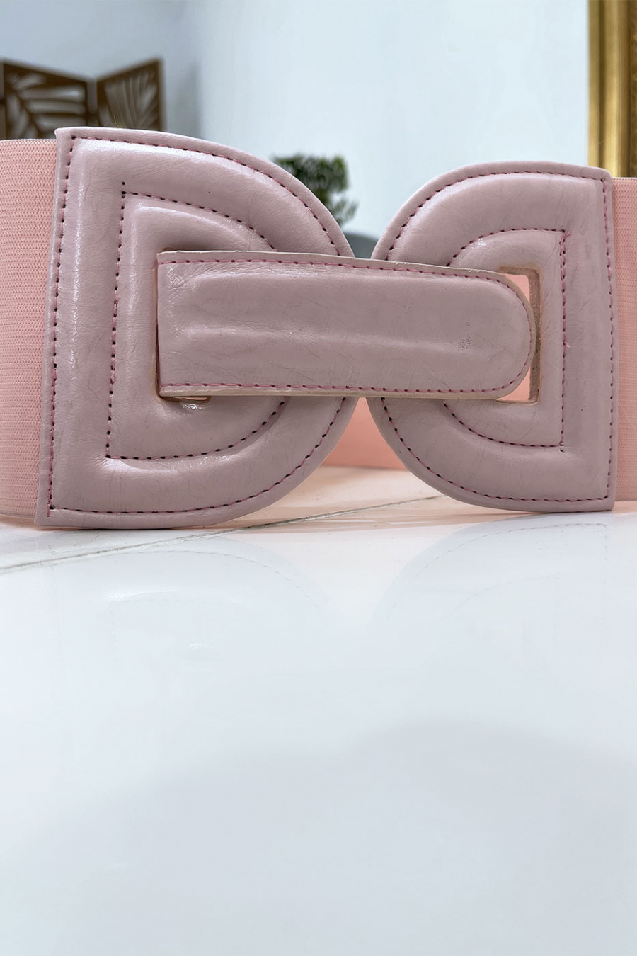 Dikke elastische tailleband met D-vormige gesp - 3