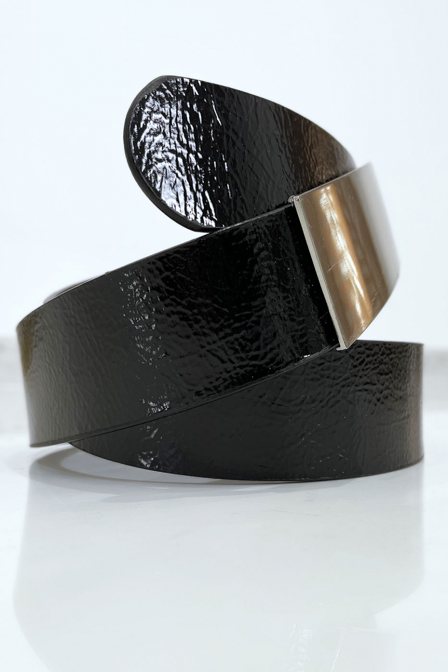 Ceinture noir avec boucle argenté - 6