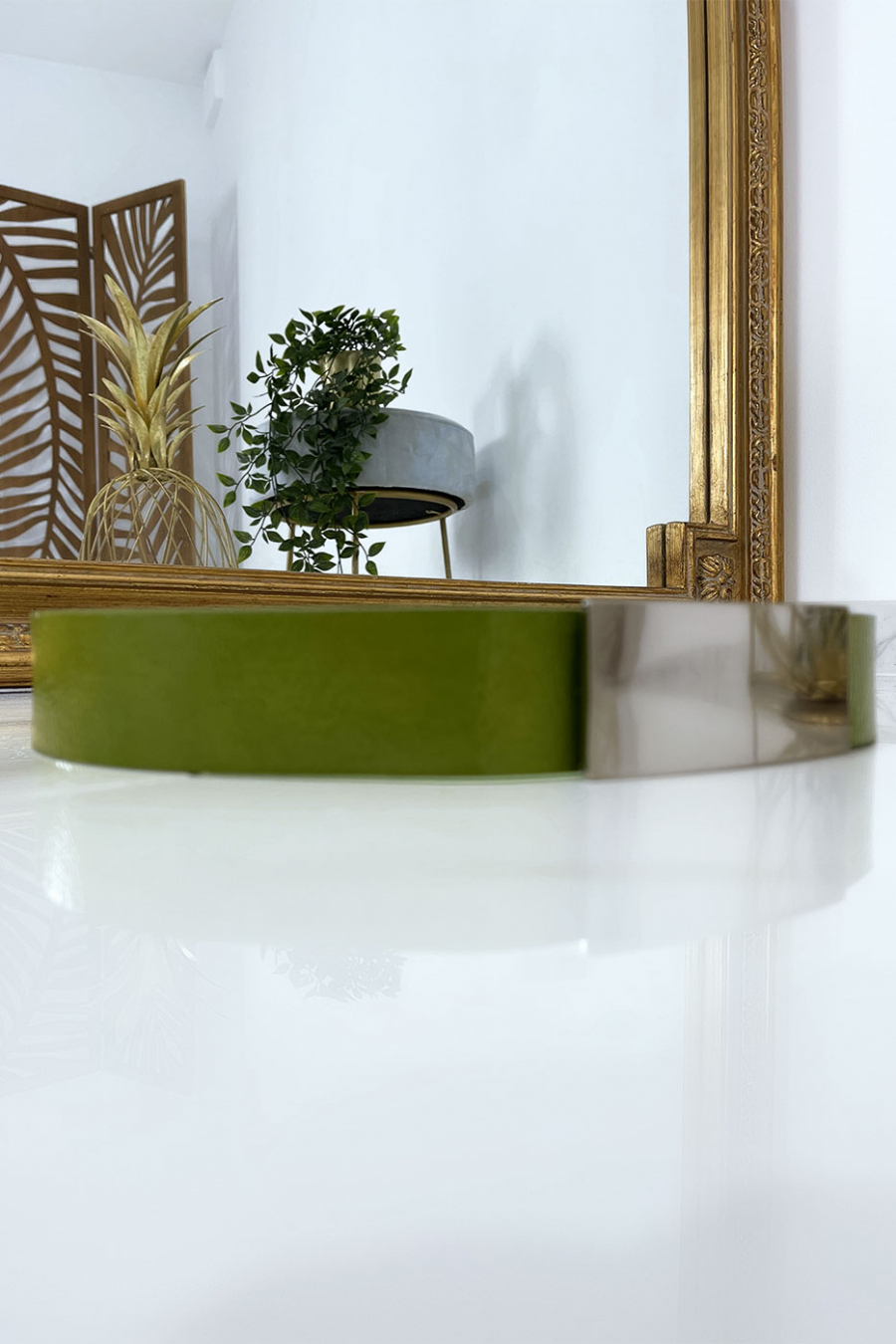 Ceinture verte avec boucle argenté - 4