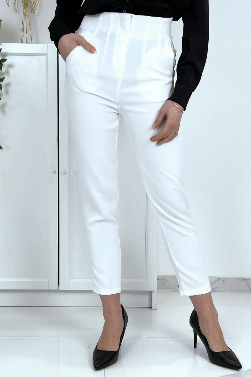Women's white cigarette pants - 3