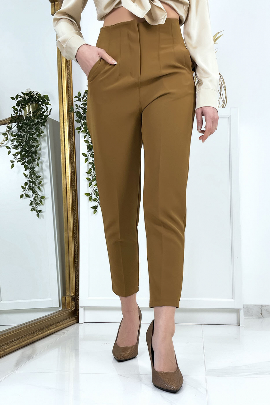 Camel-sigarettenbroek voor dames - 1