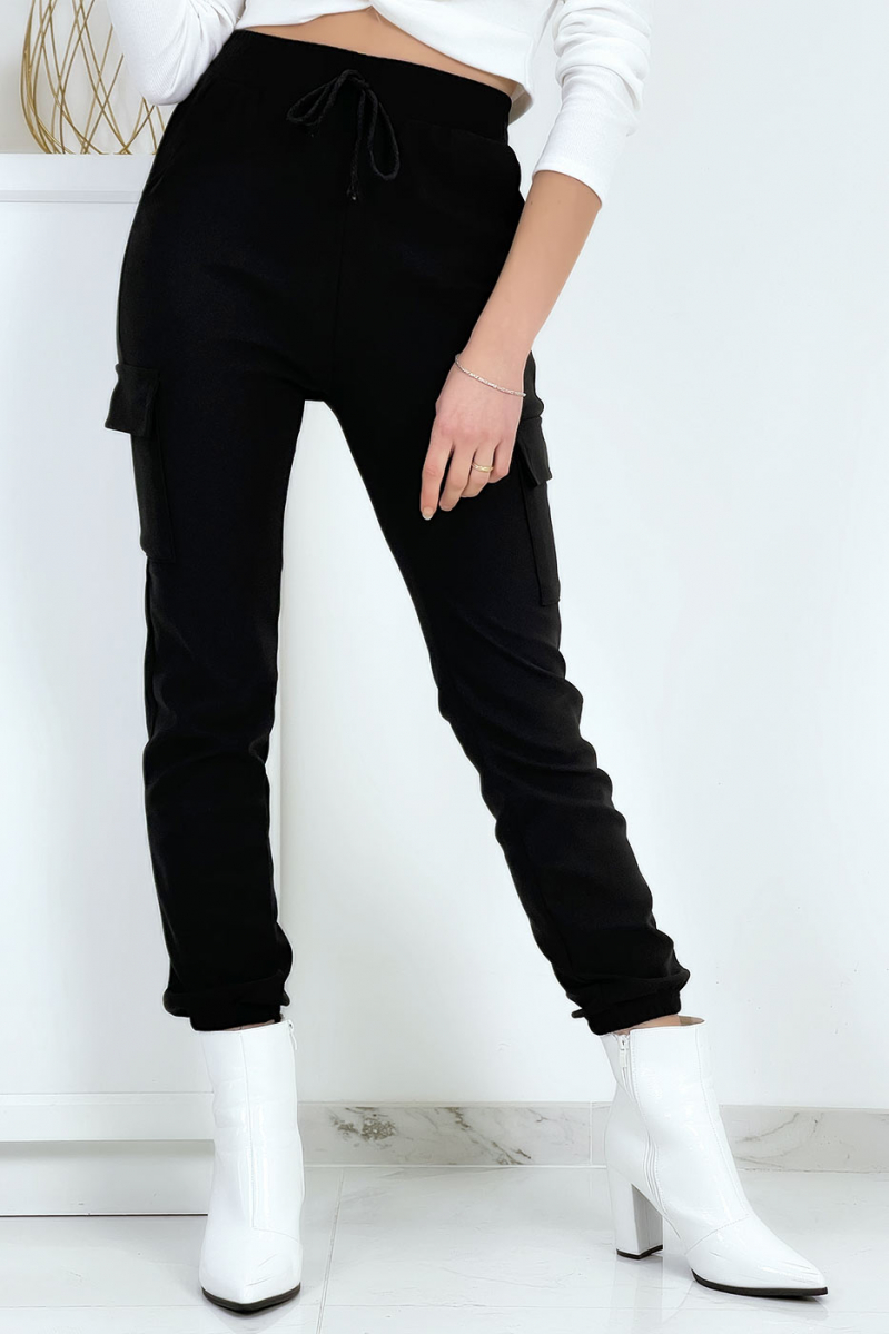 Black mesh joggers with pockets - 2