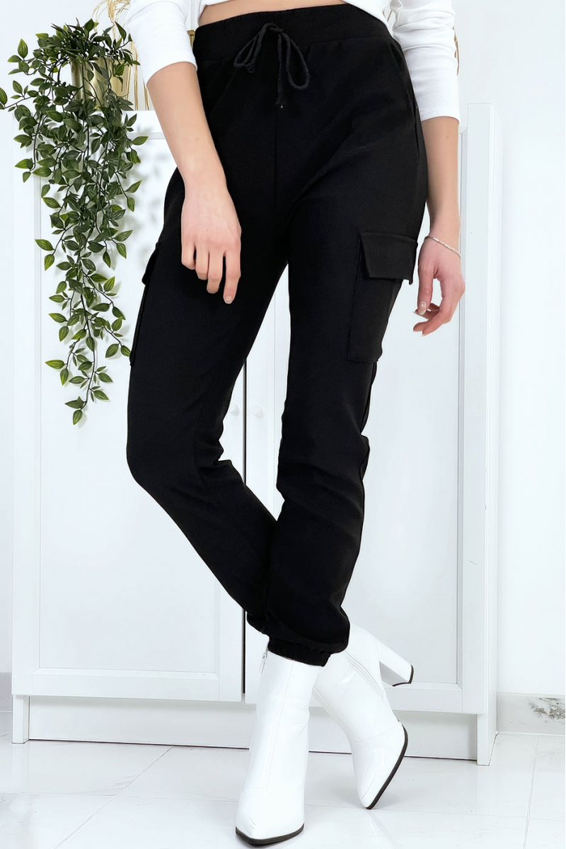 Black mesh joggers with pockets - 5