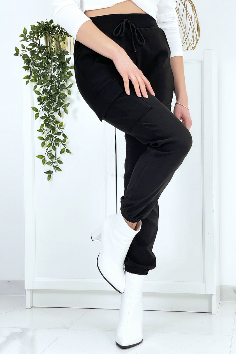Black mesh joggers with pockets - 6