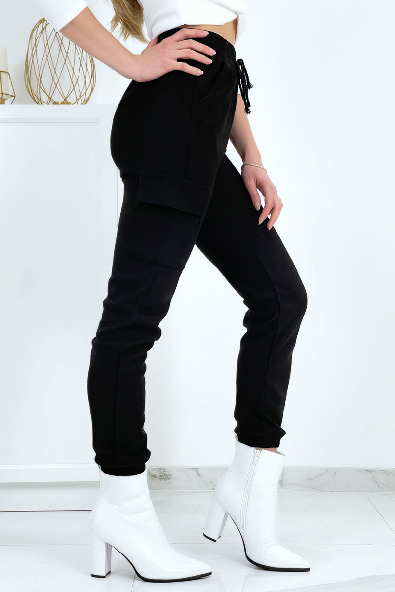 Black mesh joggers with pockets - 7