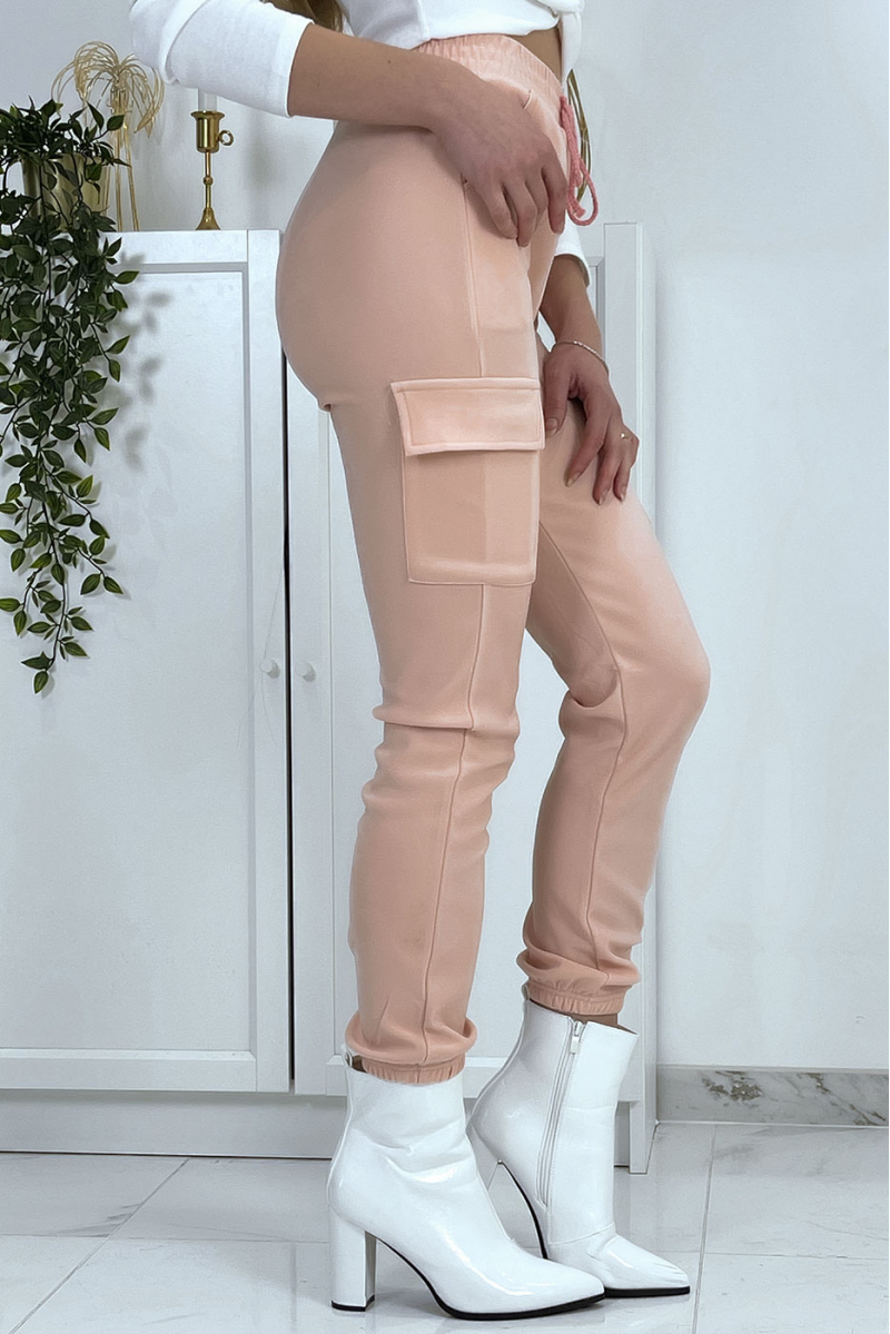 Pink mesh joggers with pockets - 4