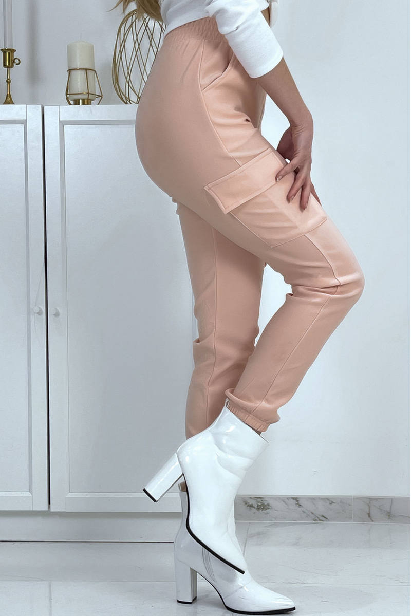 Pink mesh joggers with pockets - 5