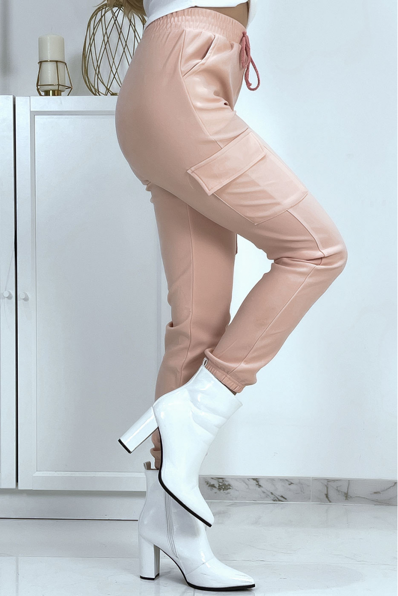 Pink mesh joggers with pockets - 6