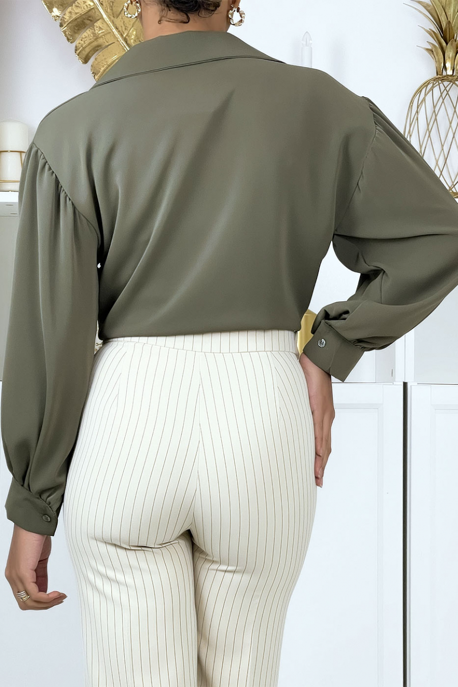 Chemise kaki à nouer - 4