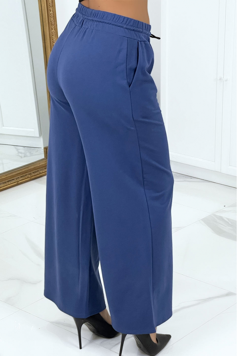 Losse blauwe joggingbroek voor dames - 4