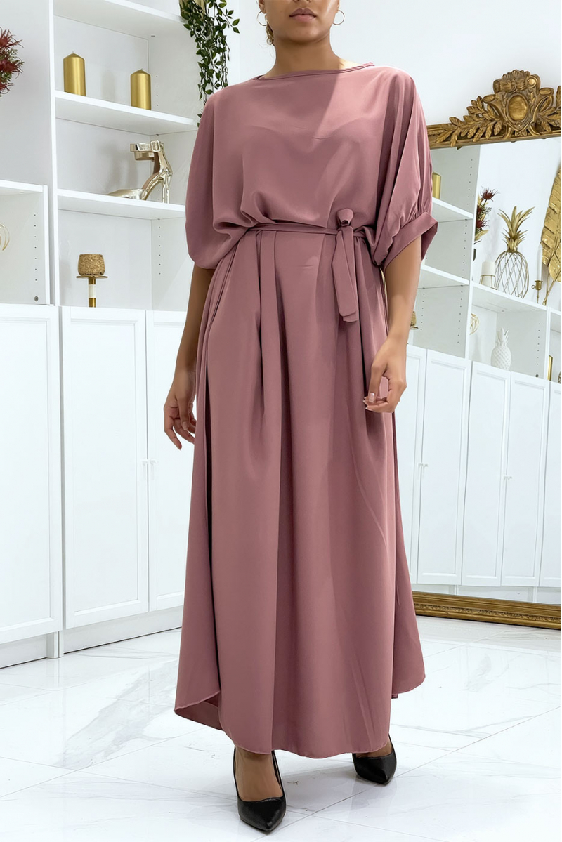 Longue robe over-size fuchsia très chic et tendance - 2