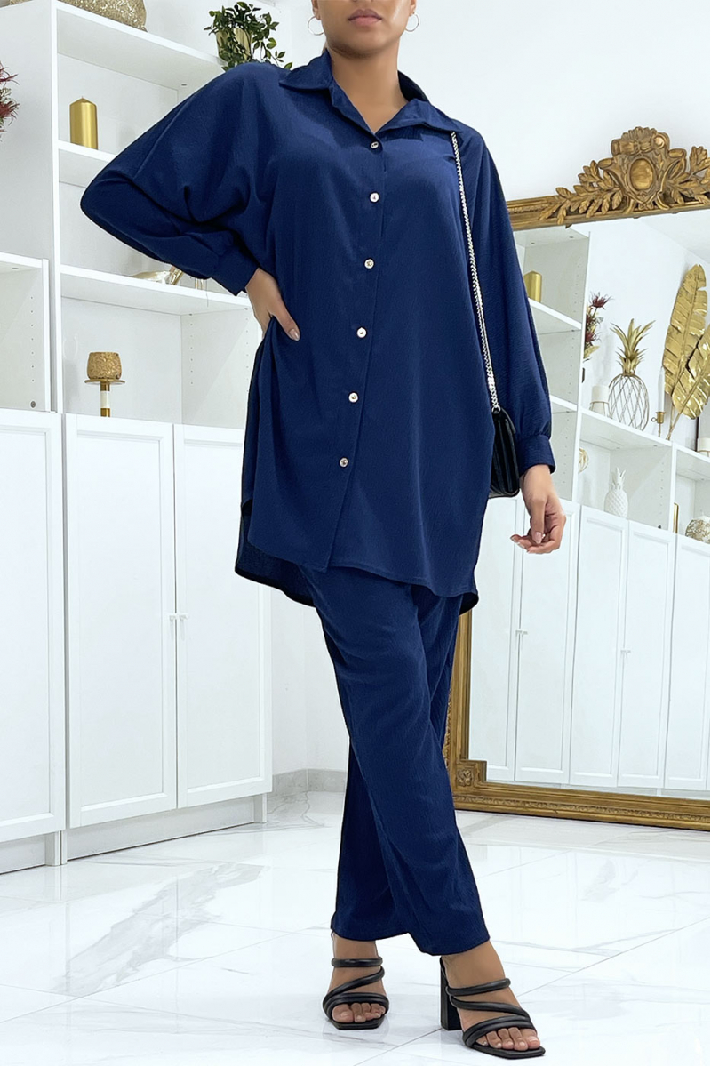 Oversized shirt and navy pants set - 1 Oversized shirt and navy pants set - 1