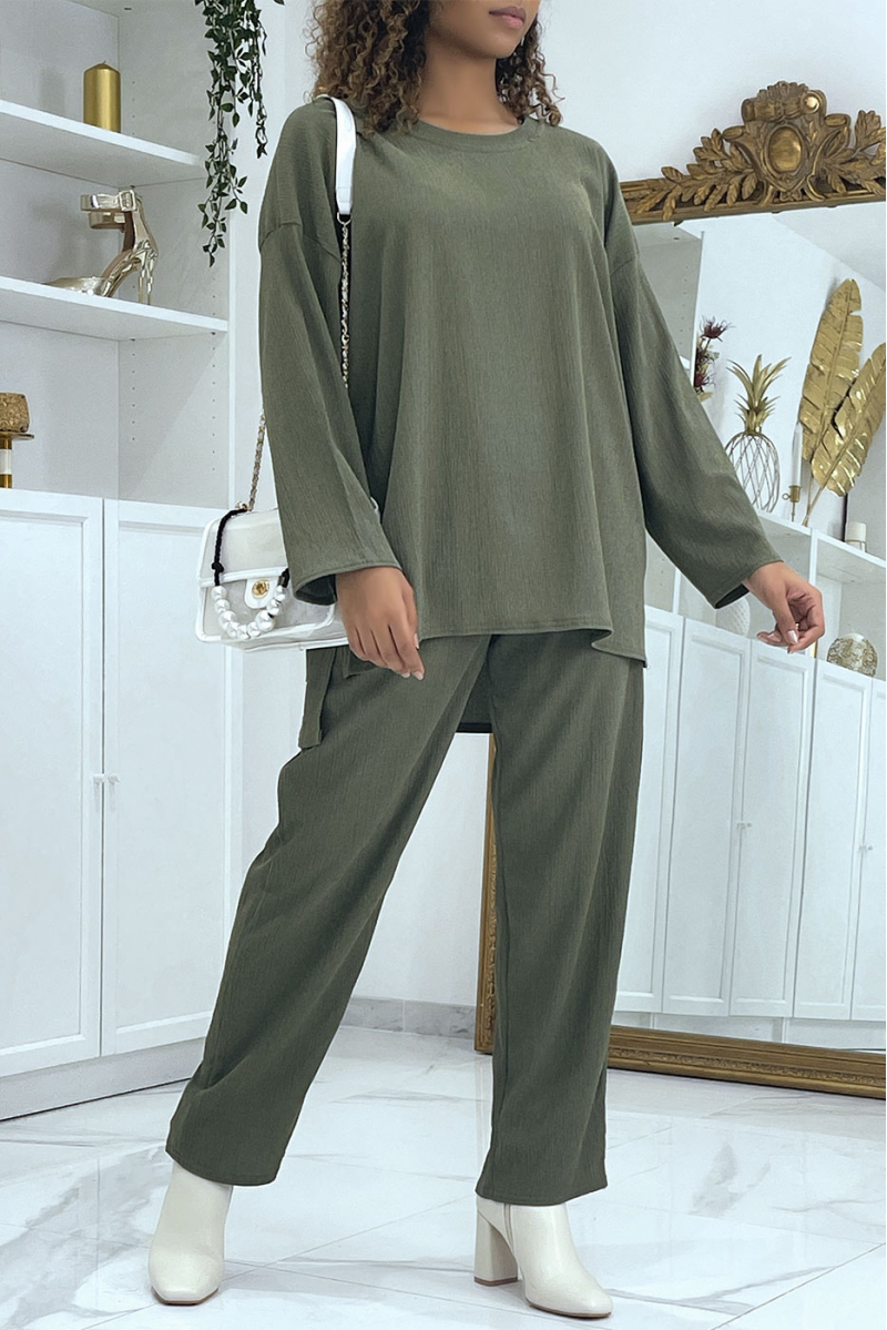 Ensemble fluide kaki - 1