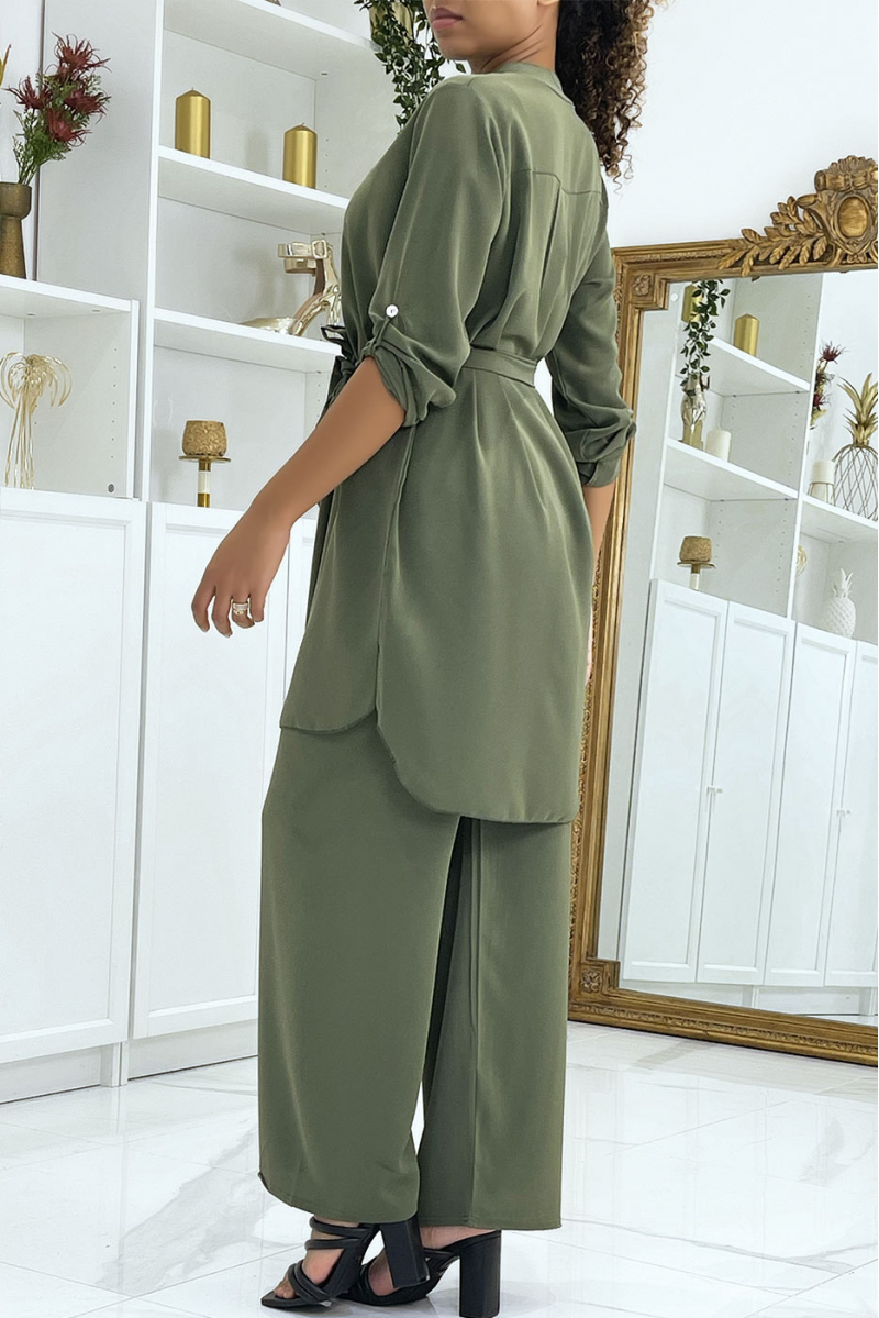 Set met tuniek en kaki broek met ceintuur - 4 Set met tuniek en kaki broek met ceintuur - 4
