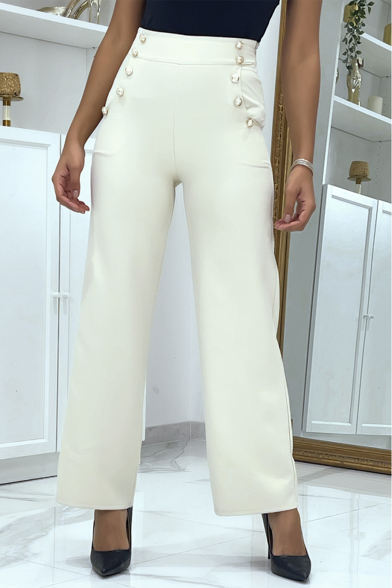 Beige high waisted palazzo pants - 4 Beige high waisted palazzo pants - 4
