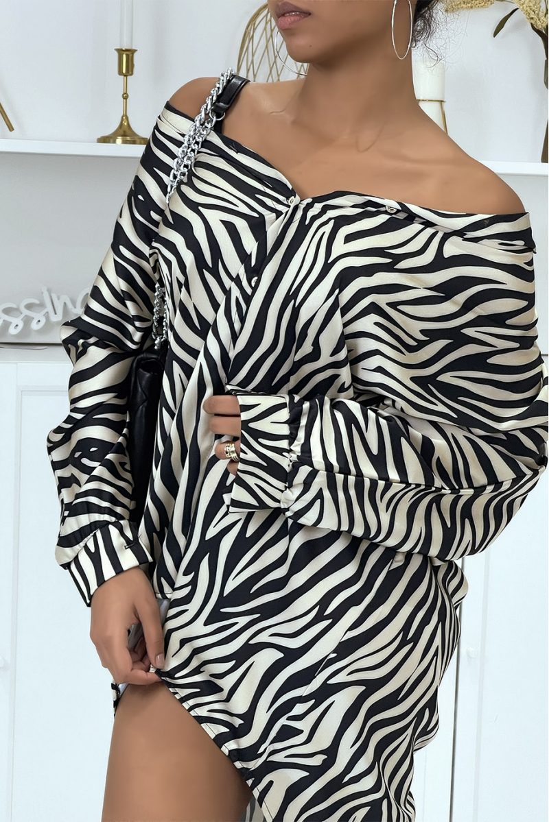 Beige zebra print tunic - 5