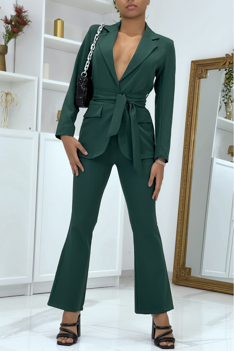 Fir green belted suit set - 1 Fir green belted suit set - 1